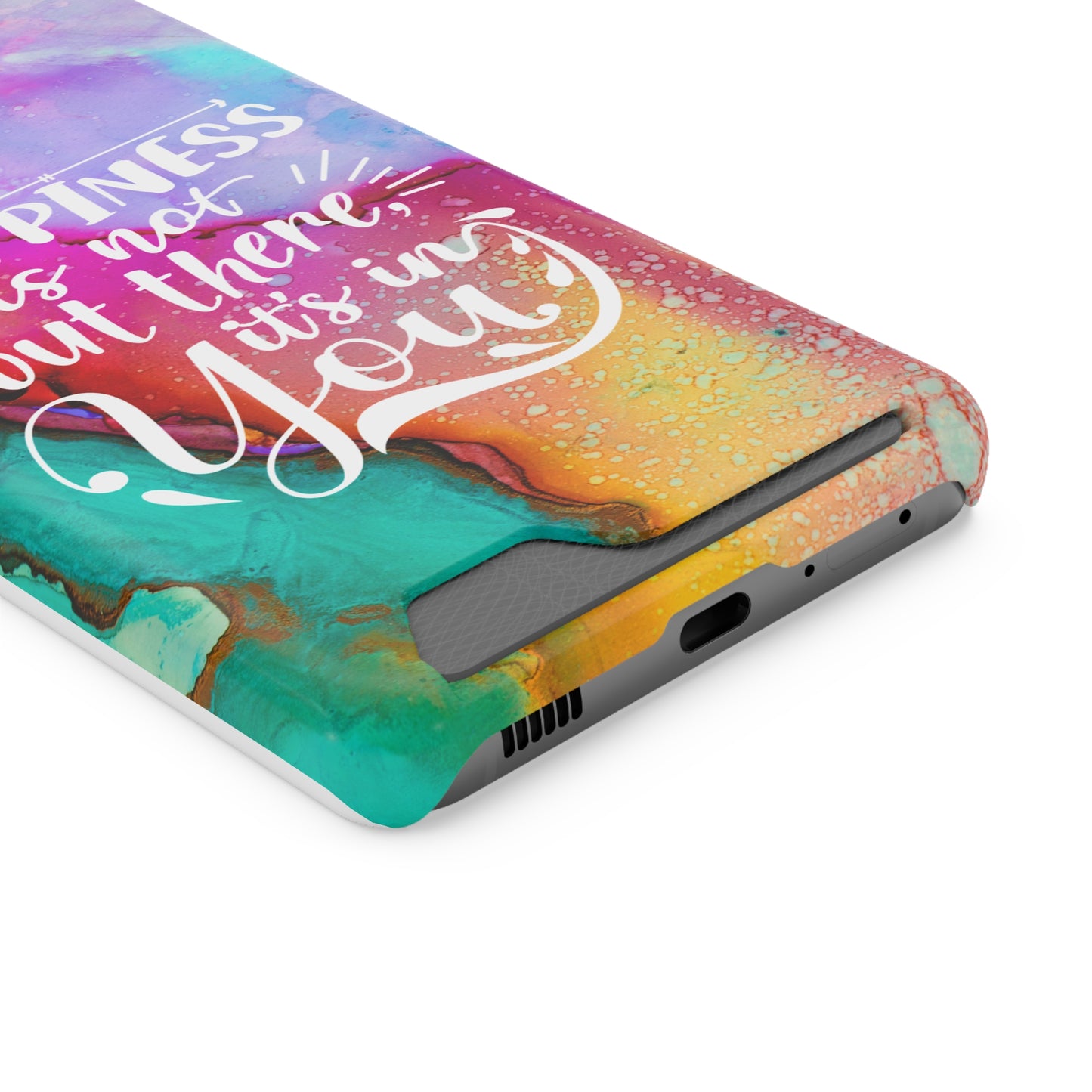 Happiness Phone Case With Card Holder