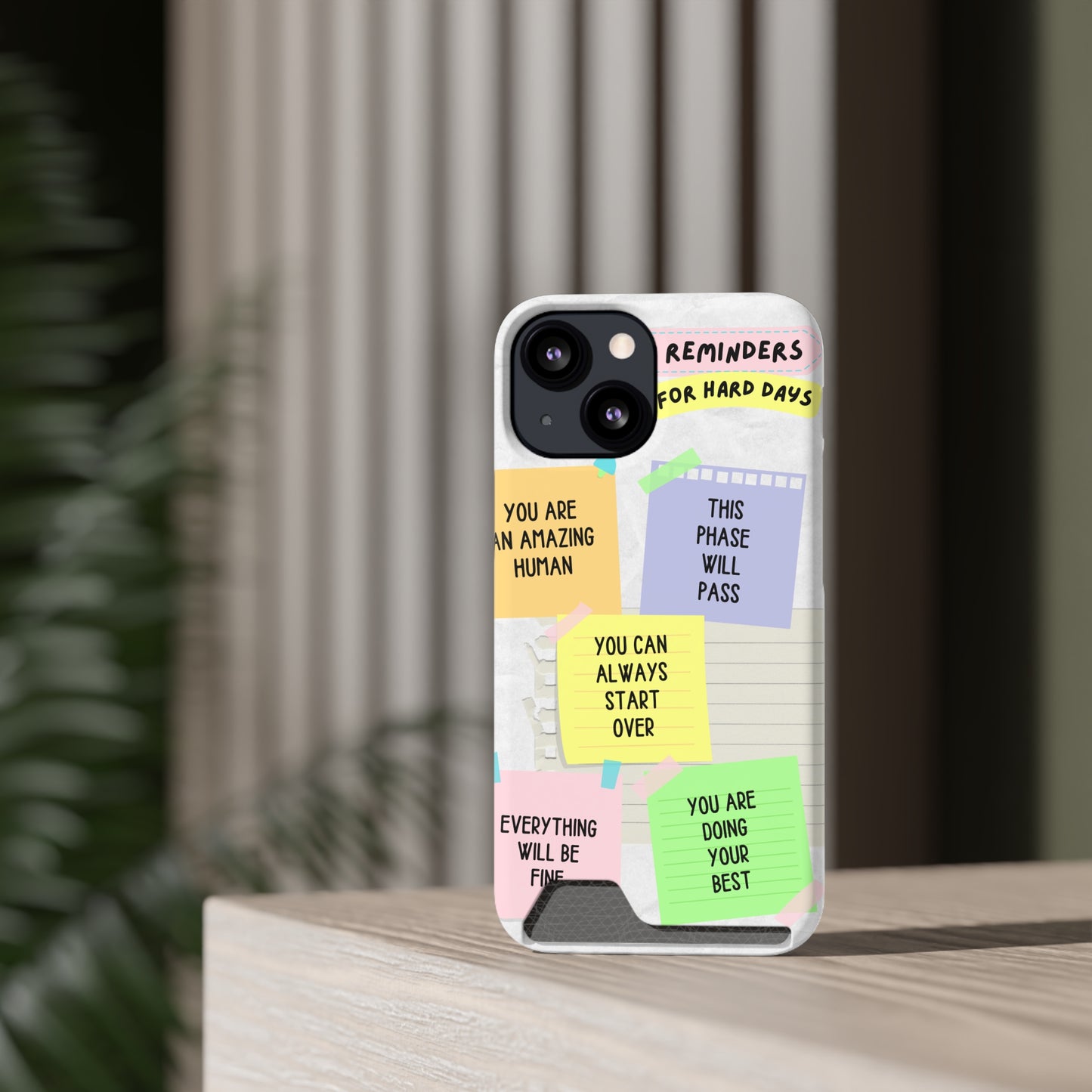 Motivational Phone Case With Card Holder