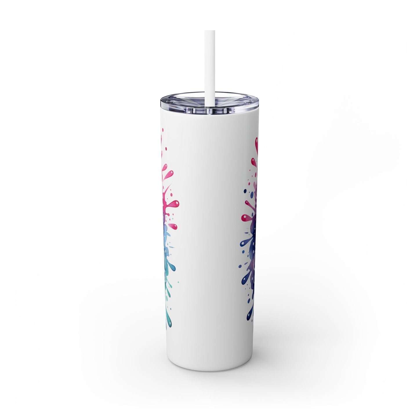 “Sparkle” Skinny Tumbler with Straw, 20oz