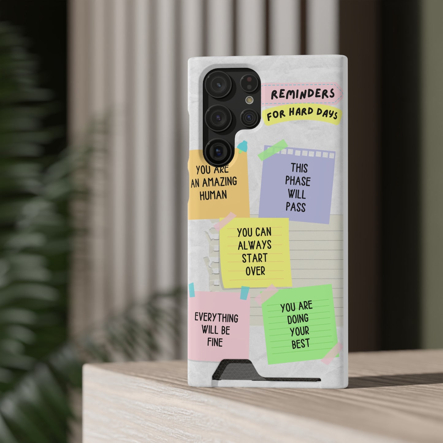 Motivational Phone Case With Card Holder