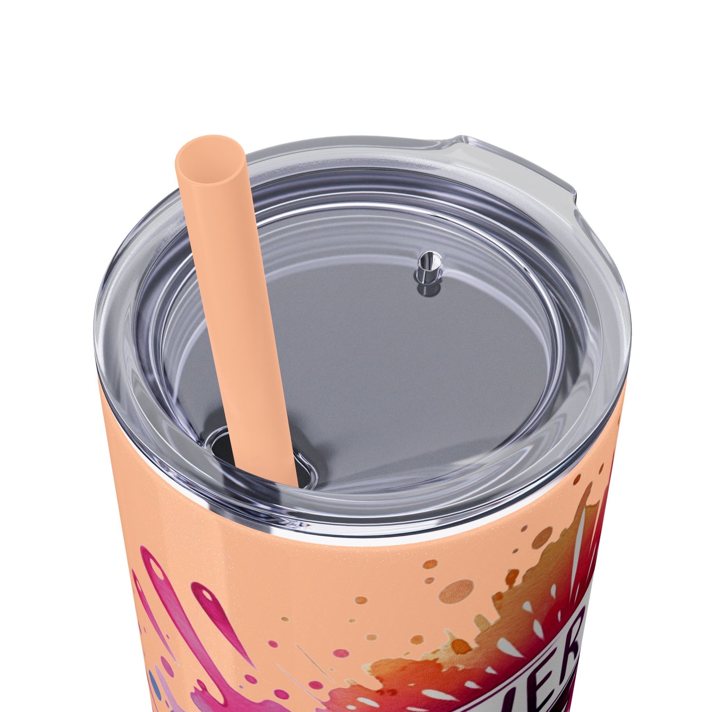 “Sparkle” Skinny Tumbler with Straw, 20oz