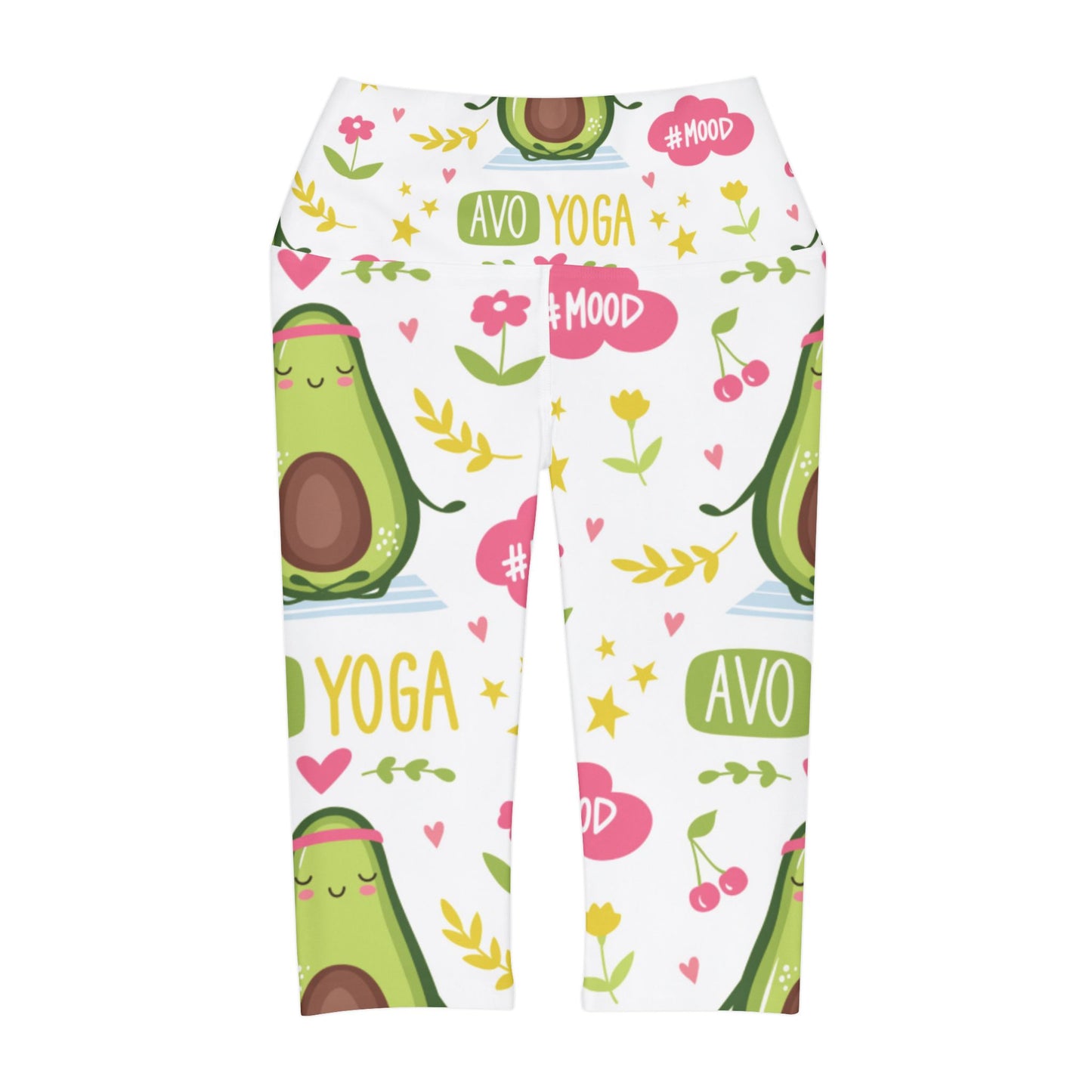 Avocado Yoga Capri Leggings (AOP)