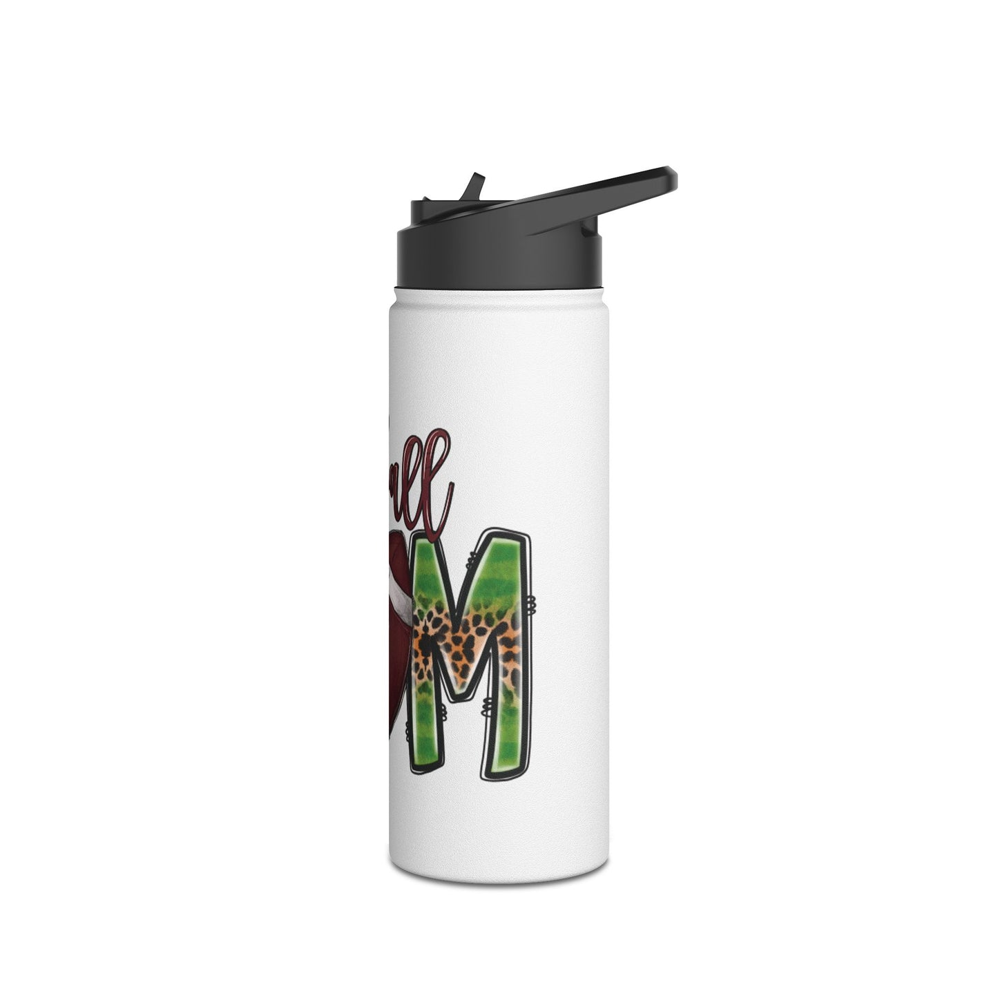 Football Mom Stainless Steel Water Bottle, Standard Lid