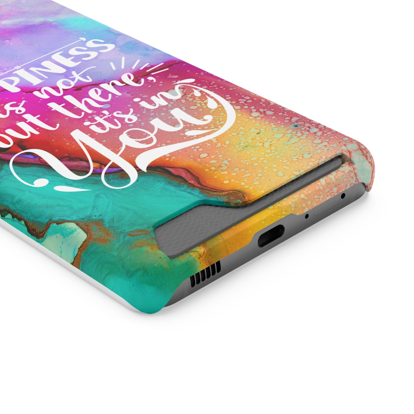 Happiness Phone Case With Card Holder