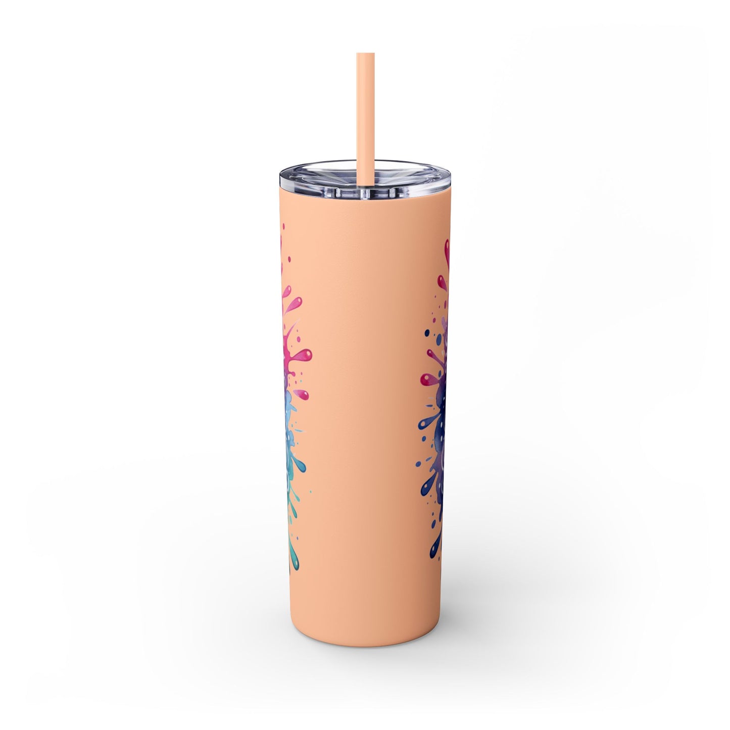 “Sparkle” Skinny Tumbler with Straw, 20oz