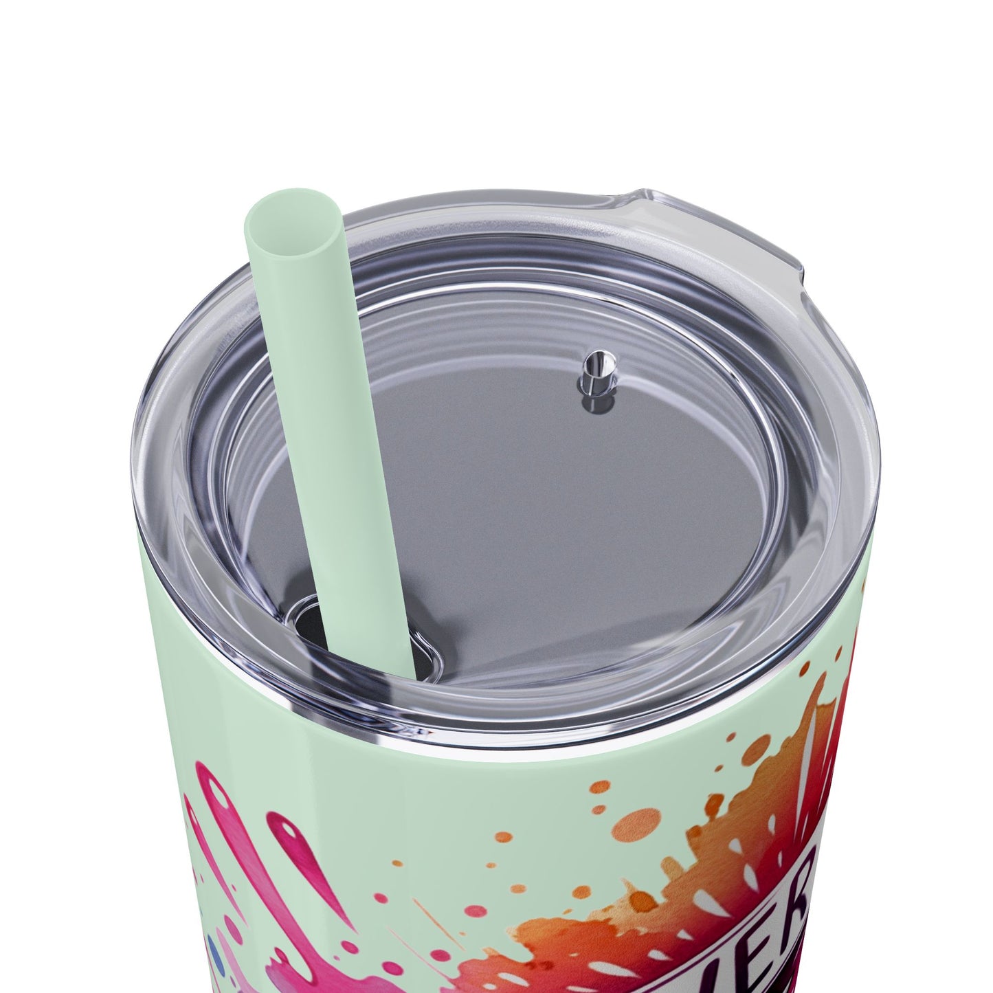 “Sparkle” Skinny Tumbler with Straw, 20oz