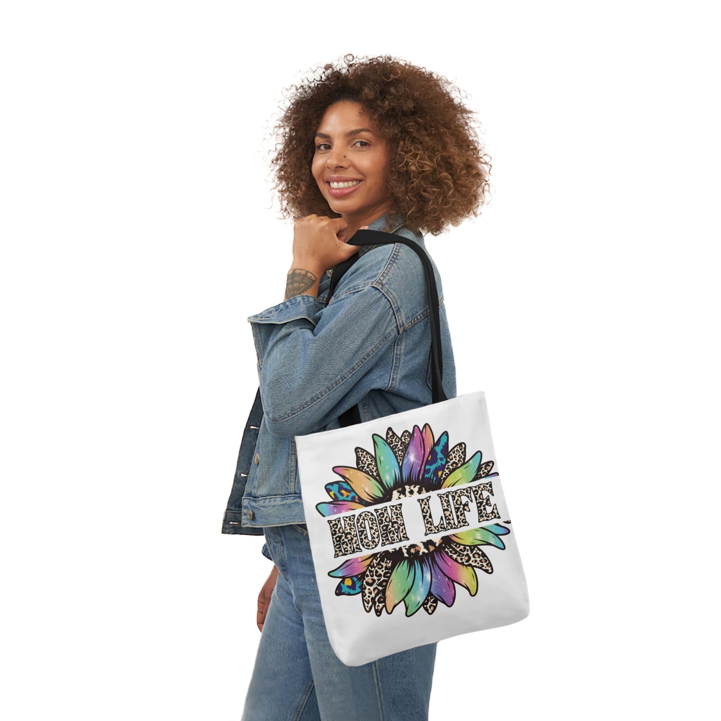 Mom Life Canvas Tote Bag, 5-Color Straps