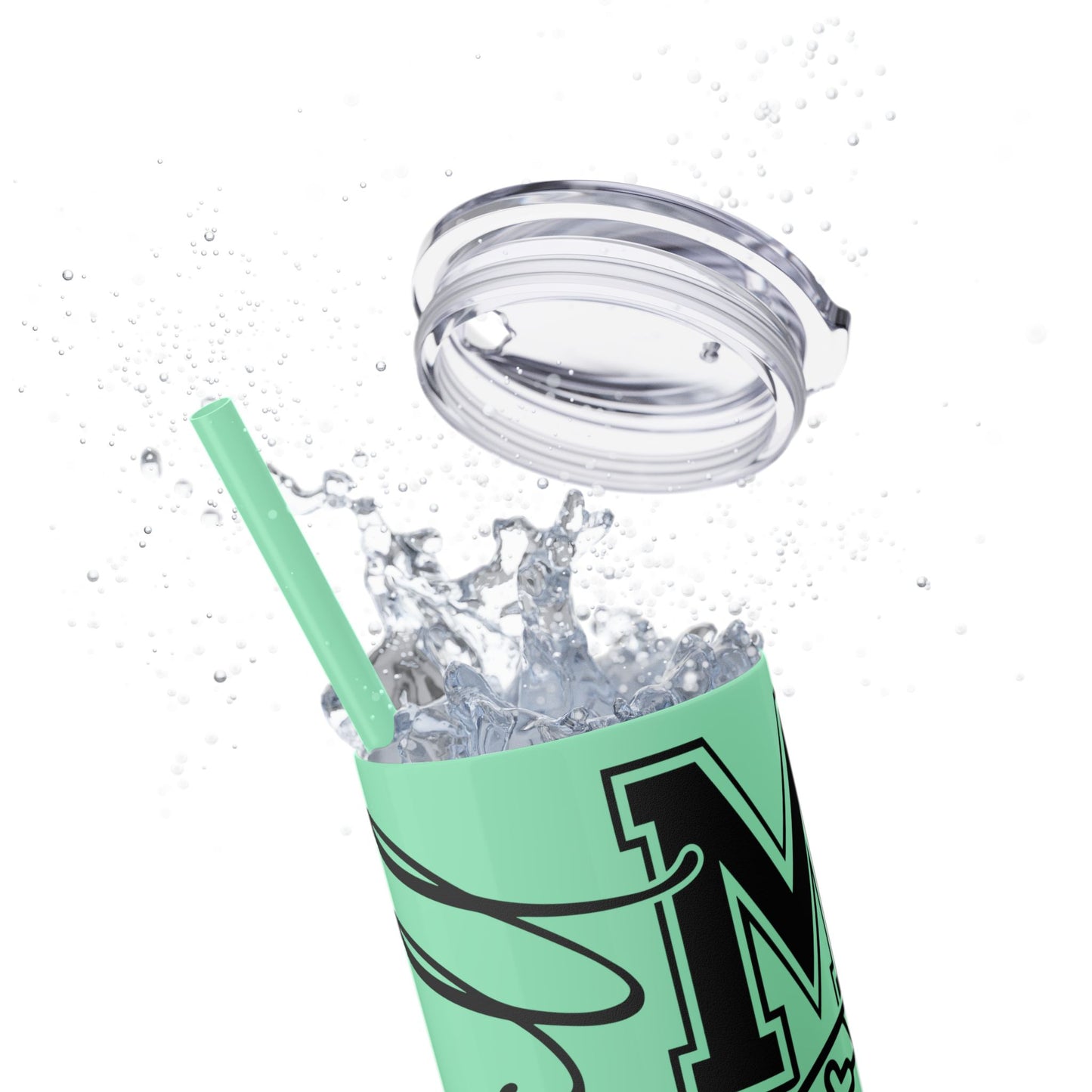 Football Mom Skinny Tumbler with Straw, 20oz