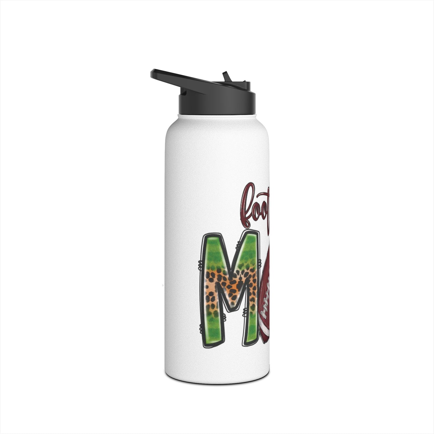 Football Mom Stainless Steel Water Bottle, Standard Lid