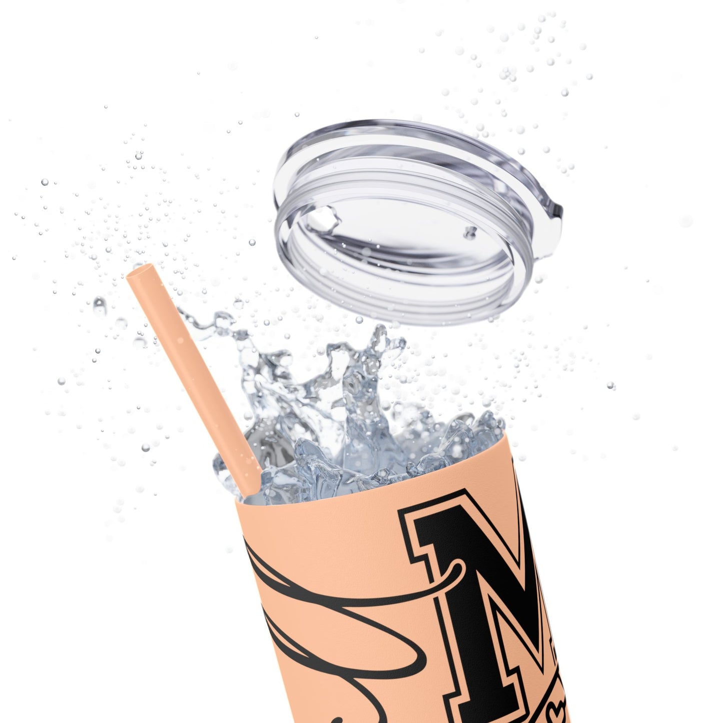 Football Mom Skinny Tumbler with Straw, 20oz