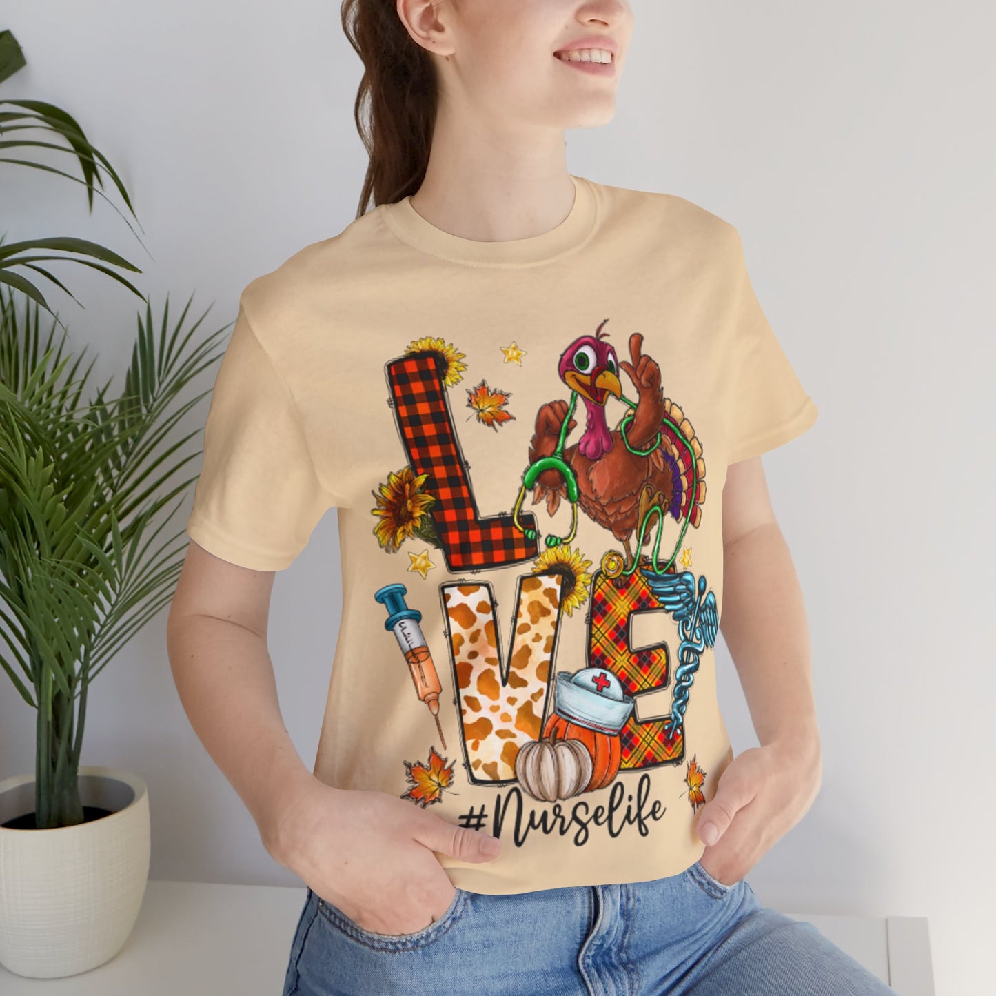 Thanksgiving Nurse Short Sleeve Tee