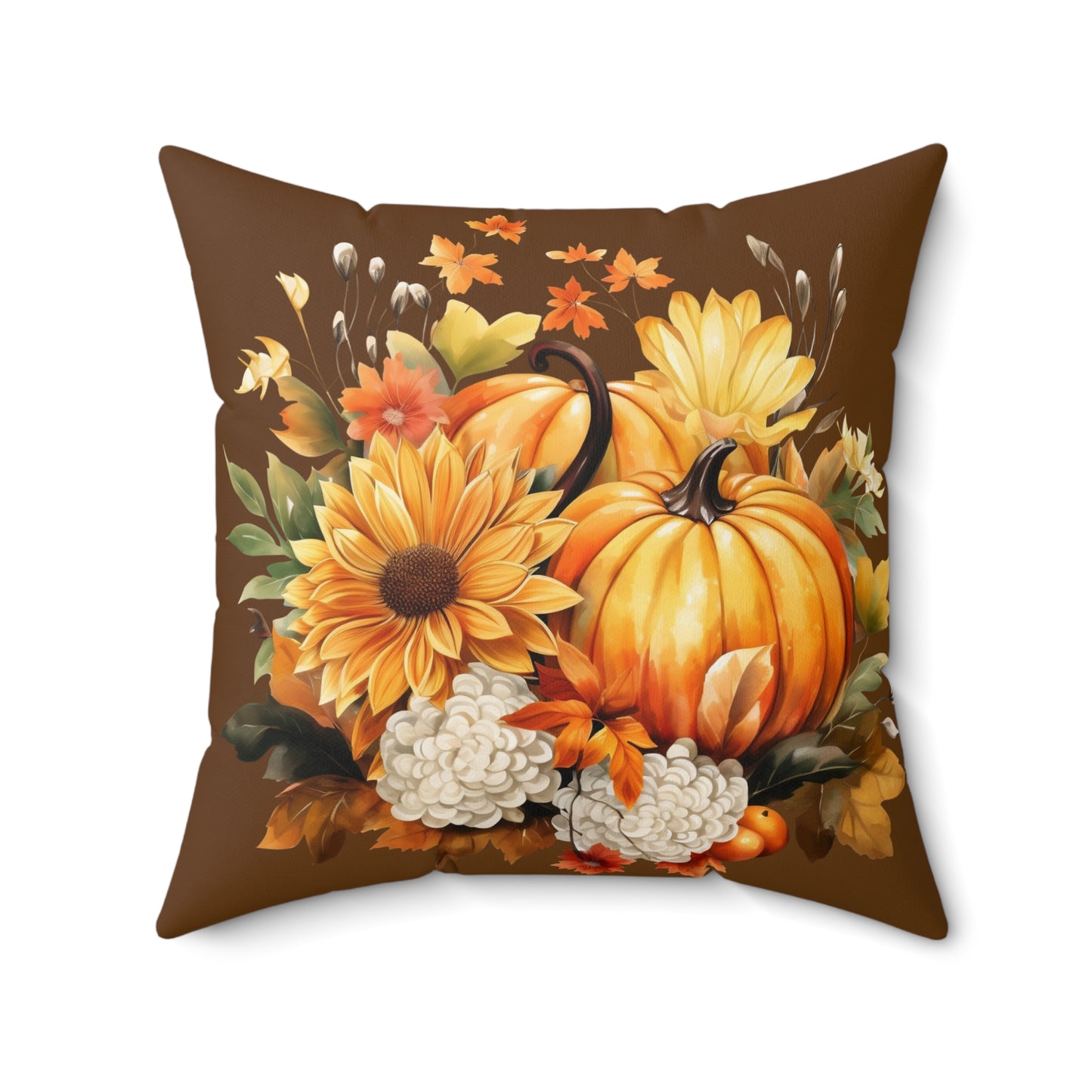 Fall Spun Polyester Square Pillow