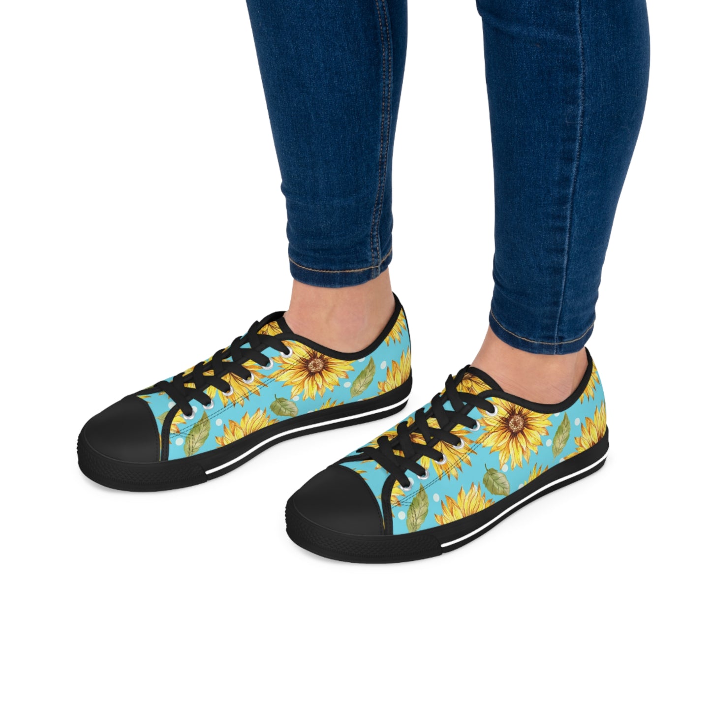 Blue Sunflower Women's Low Top Sneakers