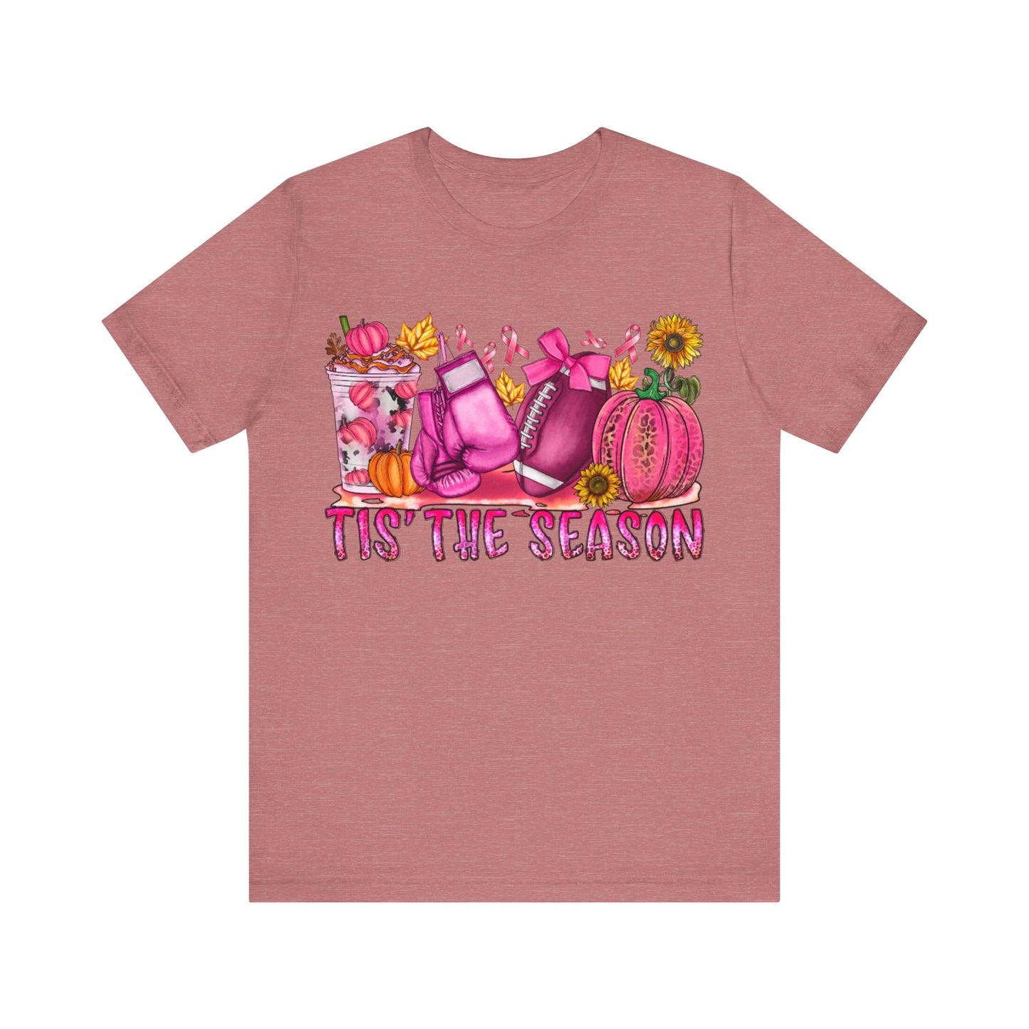 Fall Football Breast Cancer Short Sleeve Tee