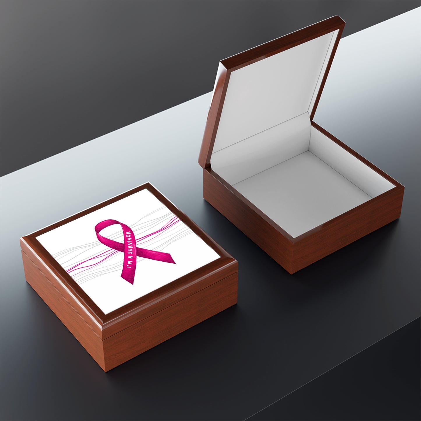 Breast Cancer Jewelry Box