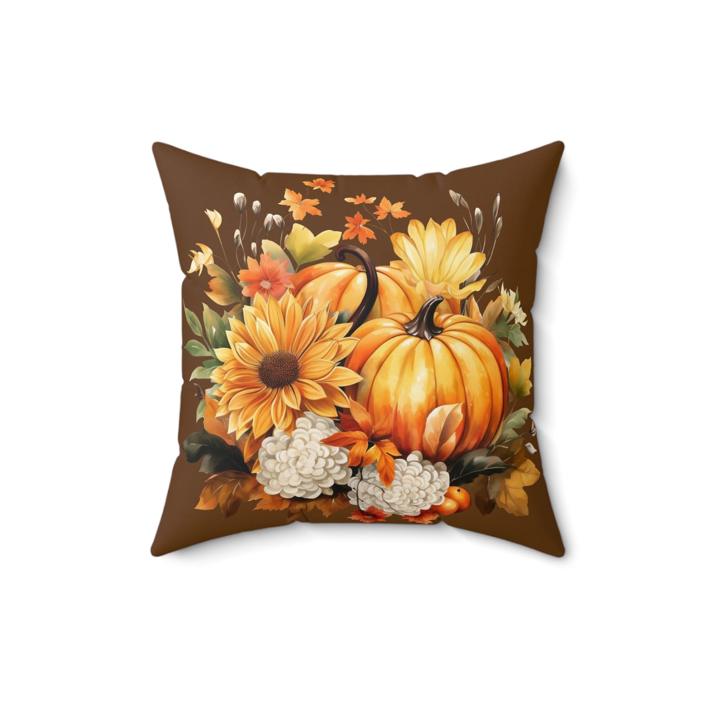 Fall Spun Polyester Square Pillow