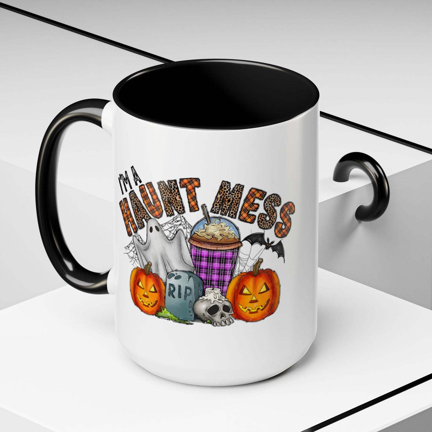 Halloween Humor Accent Coffee Mug (11, 15oz)