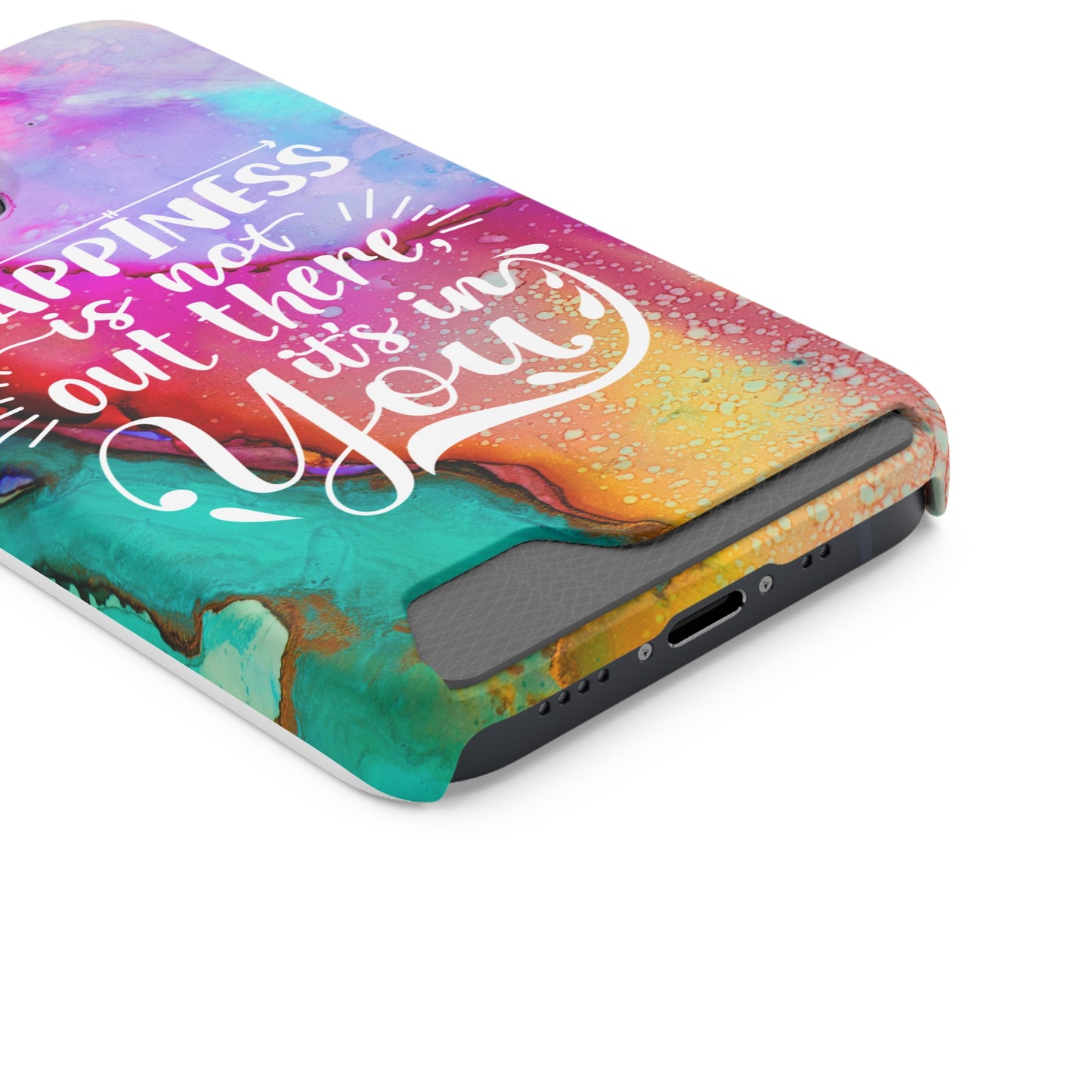 Happiness Phone Case With Card Holder