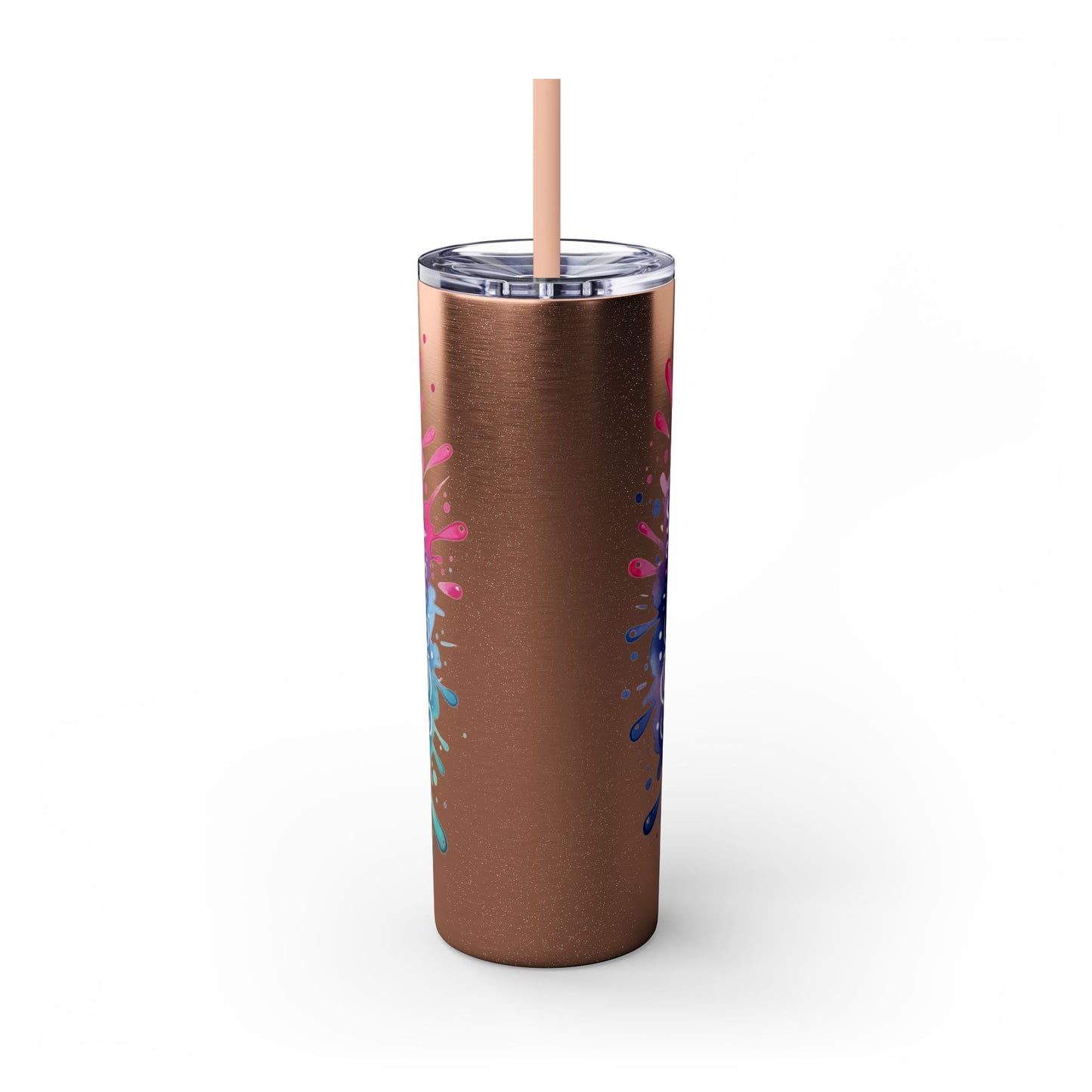 “Sparkle” Skinny Tumbler with Straw, 20oz