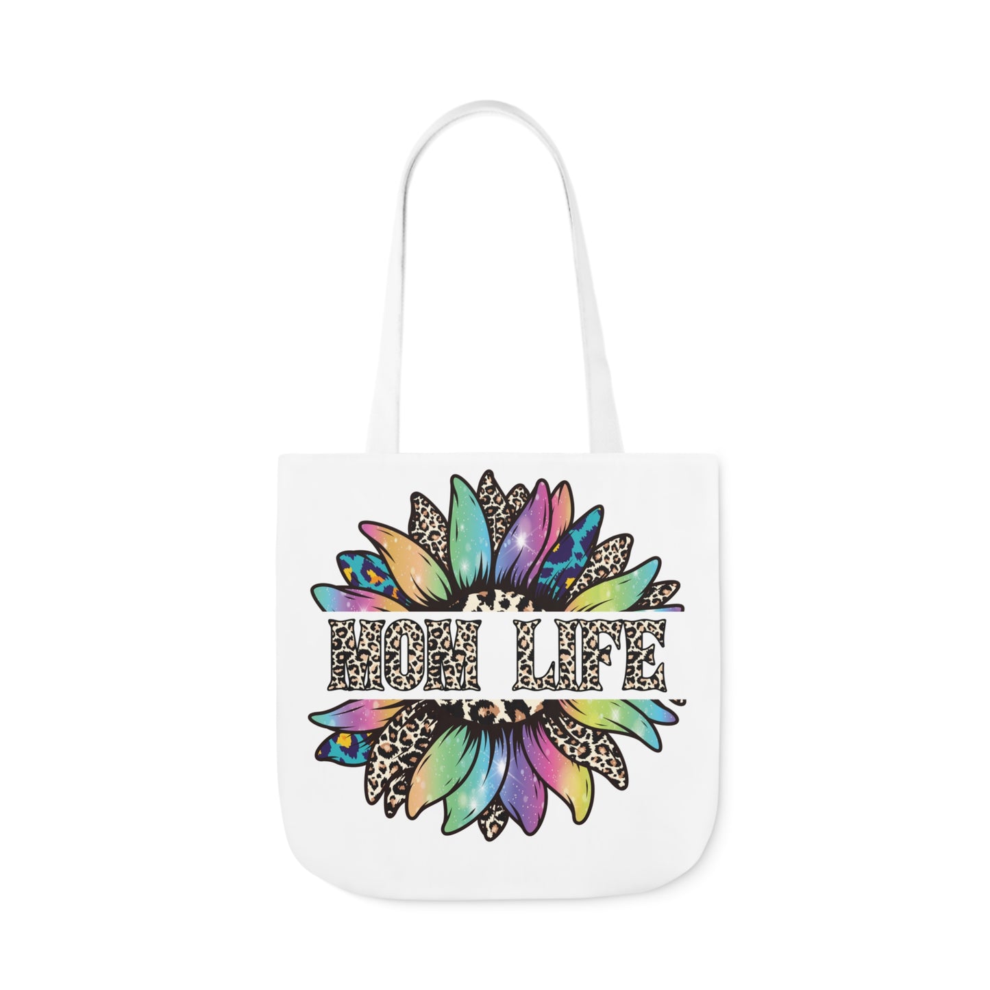 Mom Life Canvas Tote Bag, 5-Color Straps