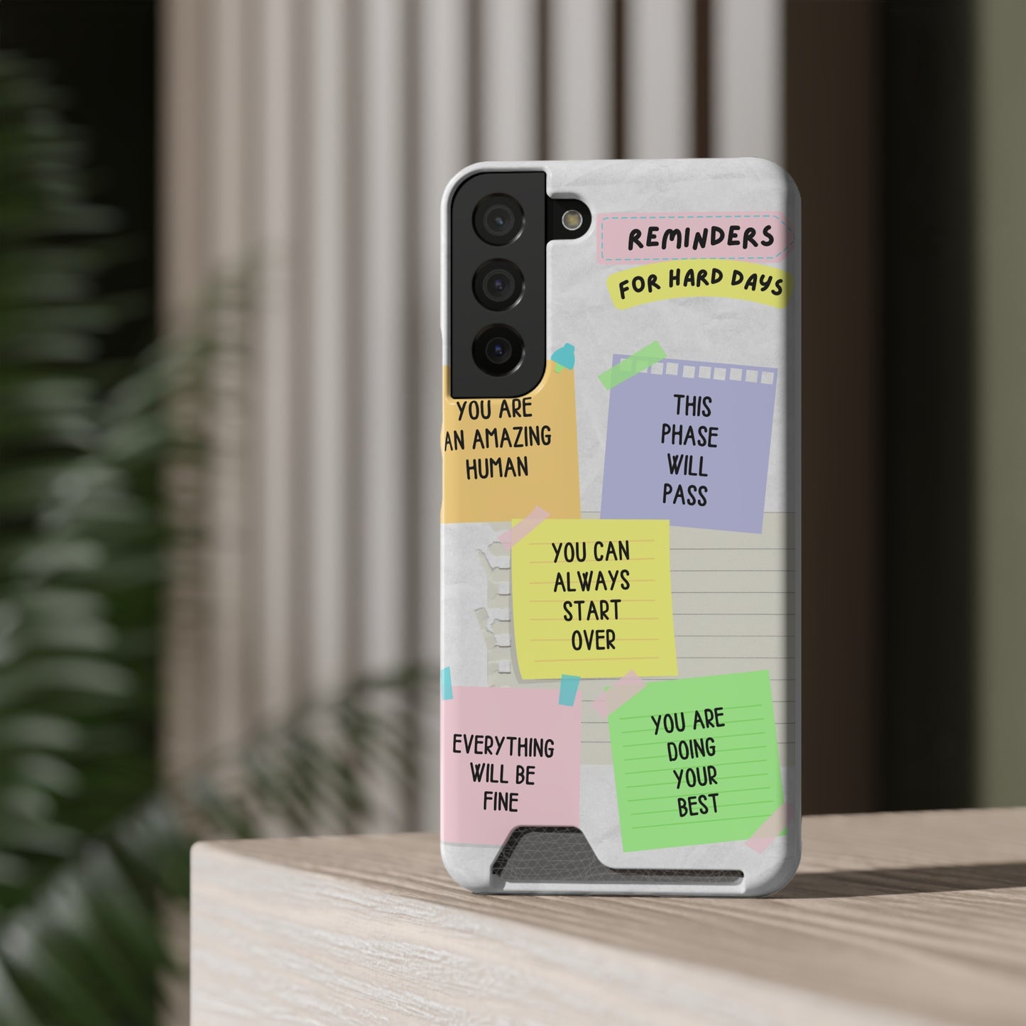 Motivational Phone Case With Card Holder