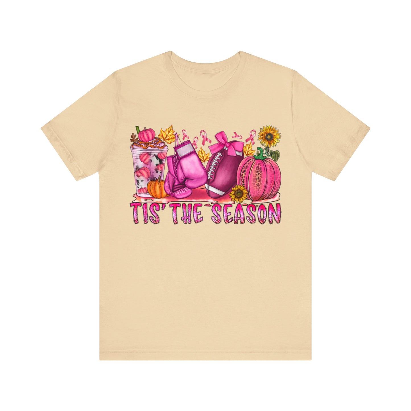 Fall Football Breast Cancer Short Sleeve Tee