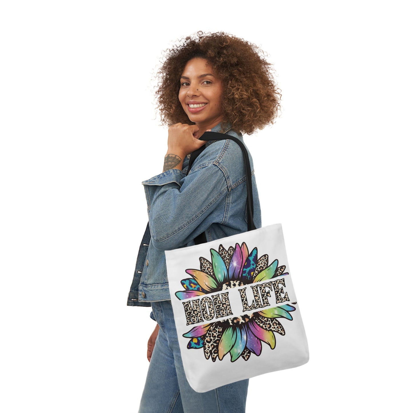 Mom Life Canvas Tote Bag, 5-Color Straps