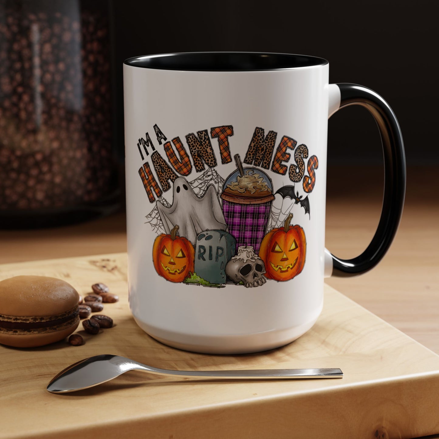 Halloween Humor Accent Coffee Mug (11, 15oz)