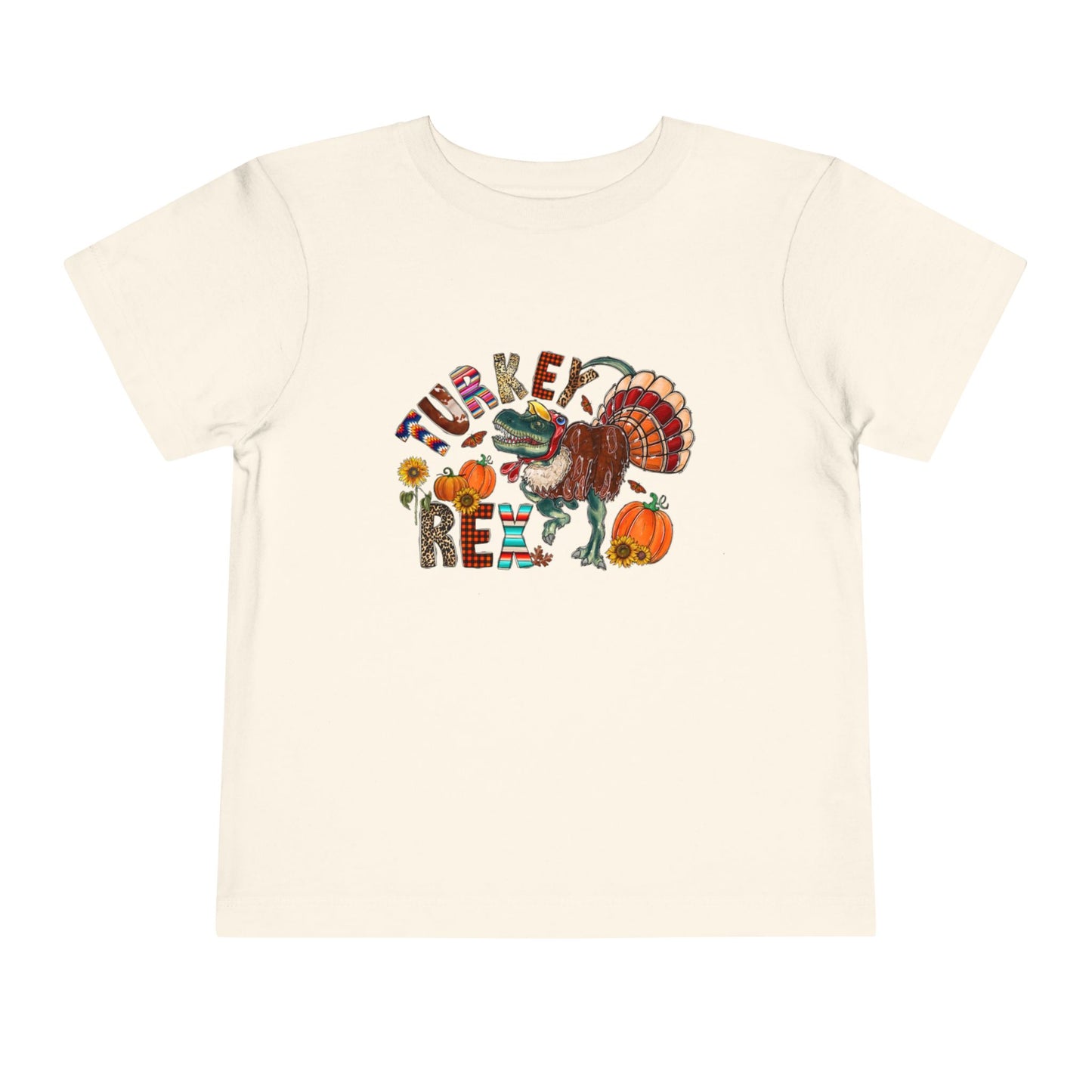 Thanksgiving Dino Toddler Short Sleeve Tee