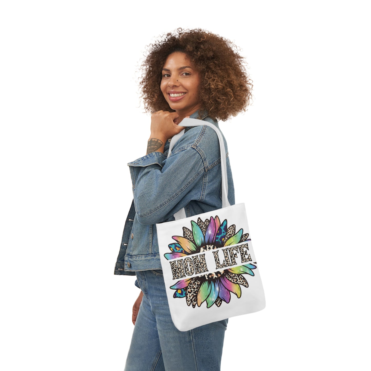 Mom Life Canvas Tote Bag, 5-Color Straps