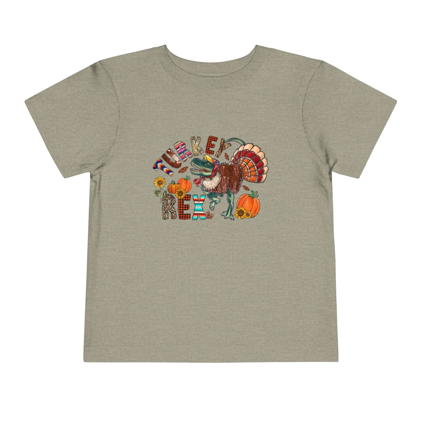 Thanksgiving Dino Toddler Short Sleeve Tee