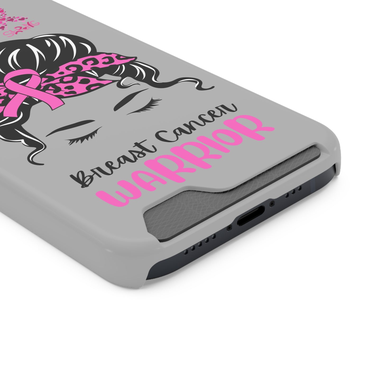 Breast Cancer Phone Case With Card Holder