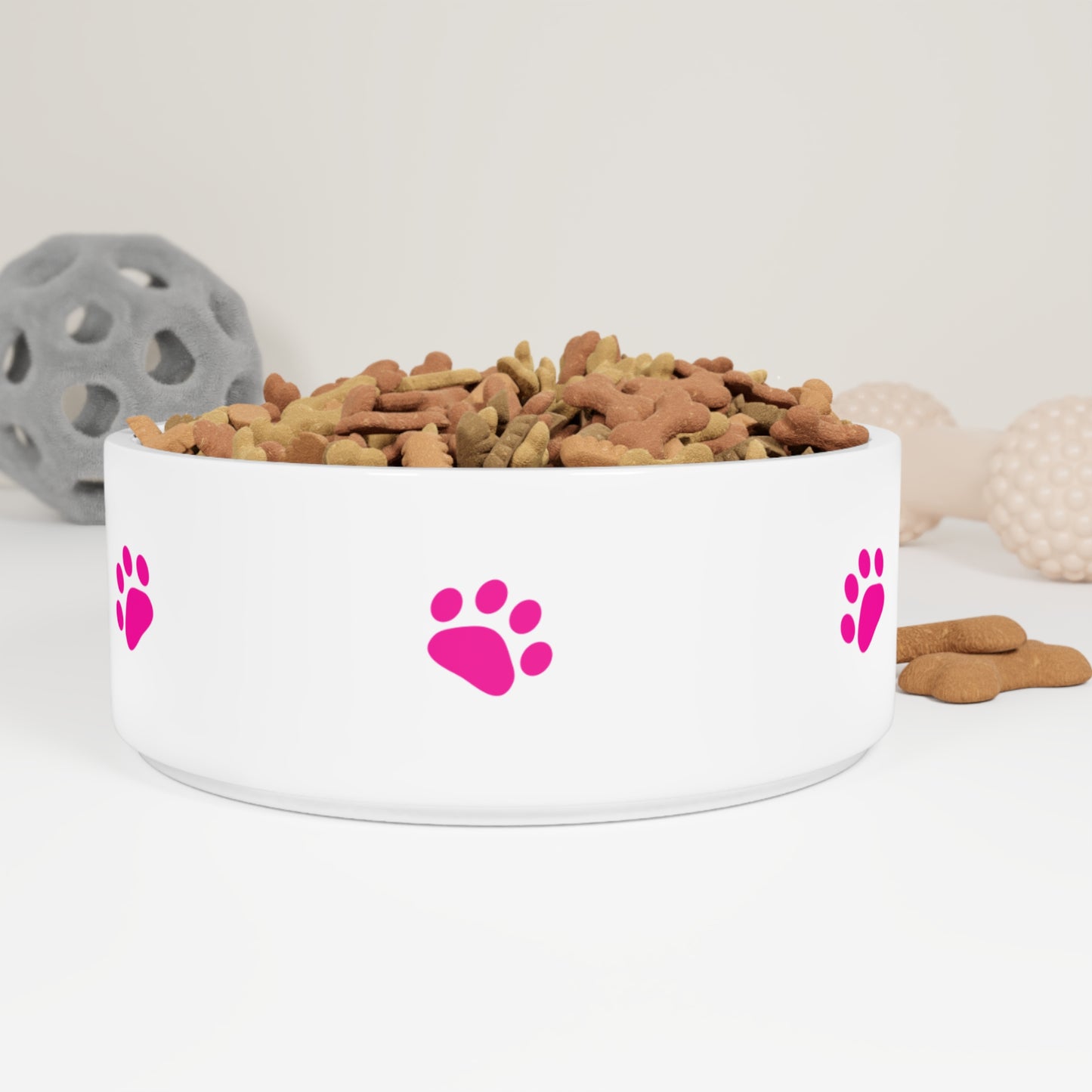 Pink Paw Print Pet Bowl