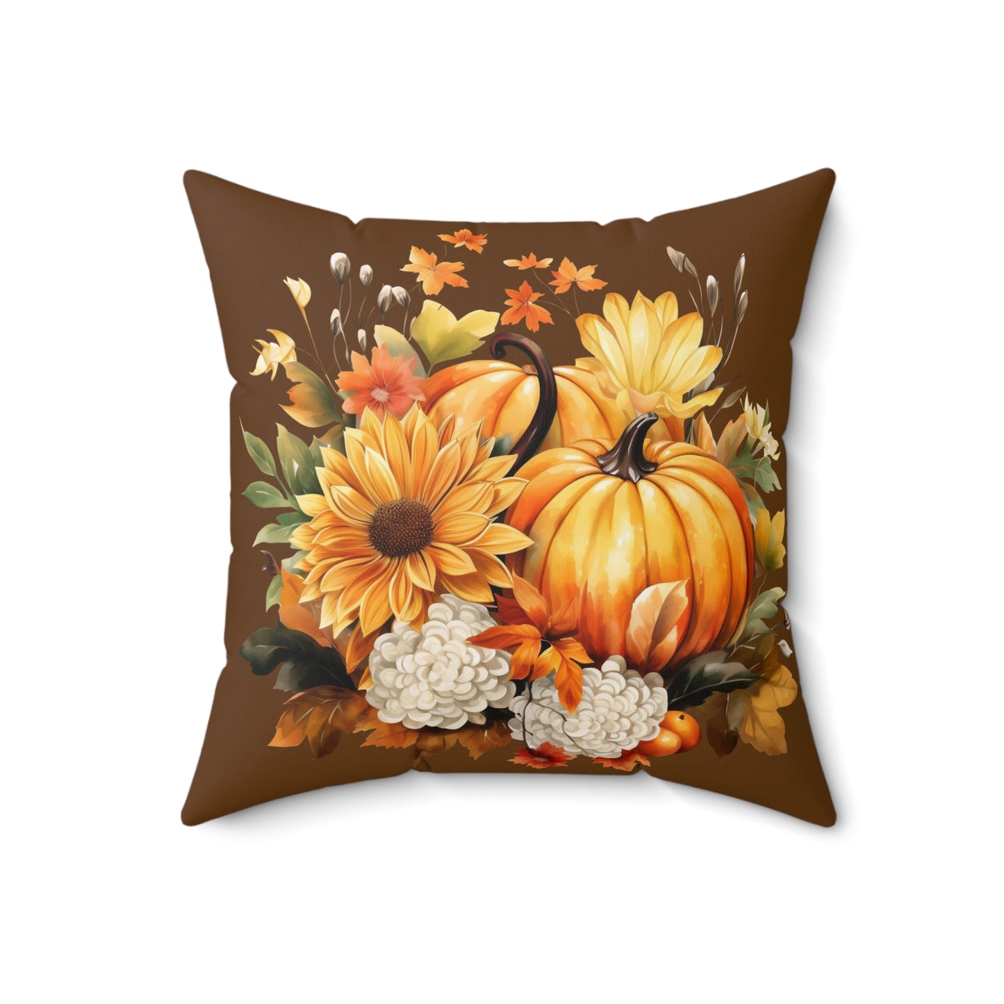 Fall Spun Polyester Square Pillow