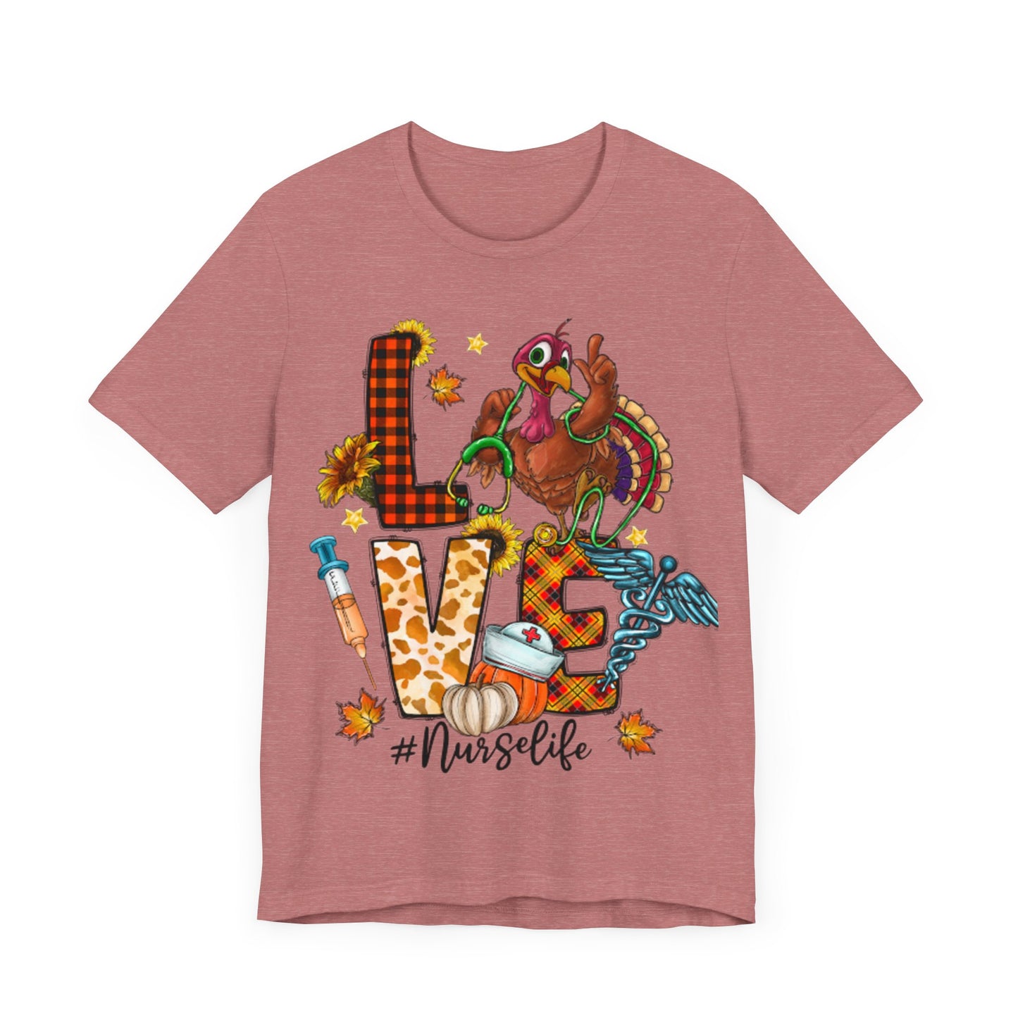 Thanksgiving Nurse Short Sleeve Tee