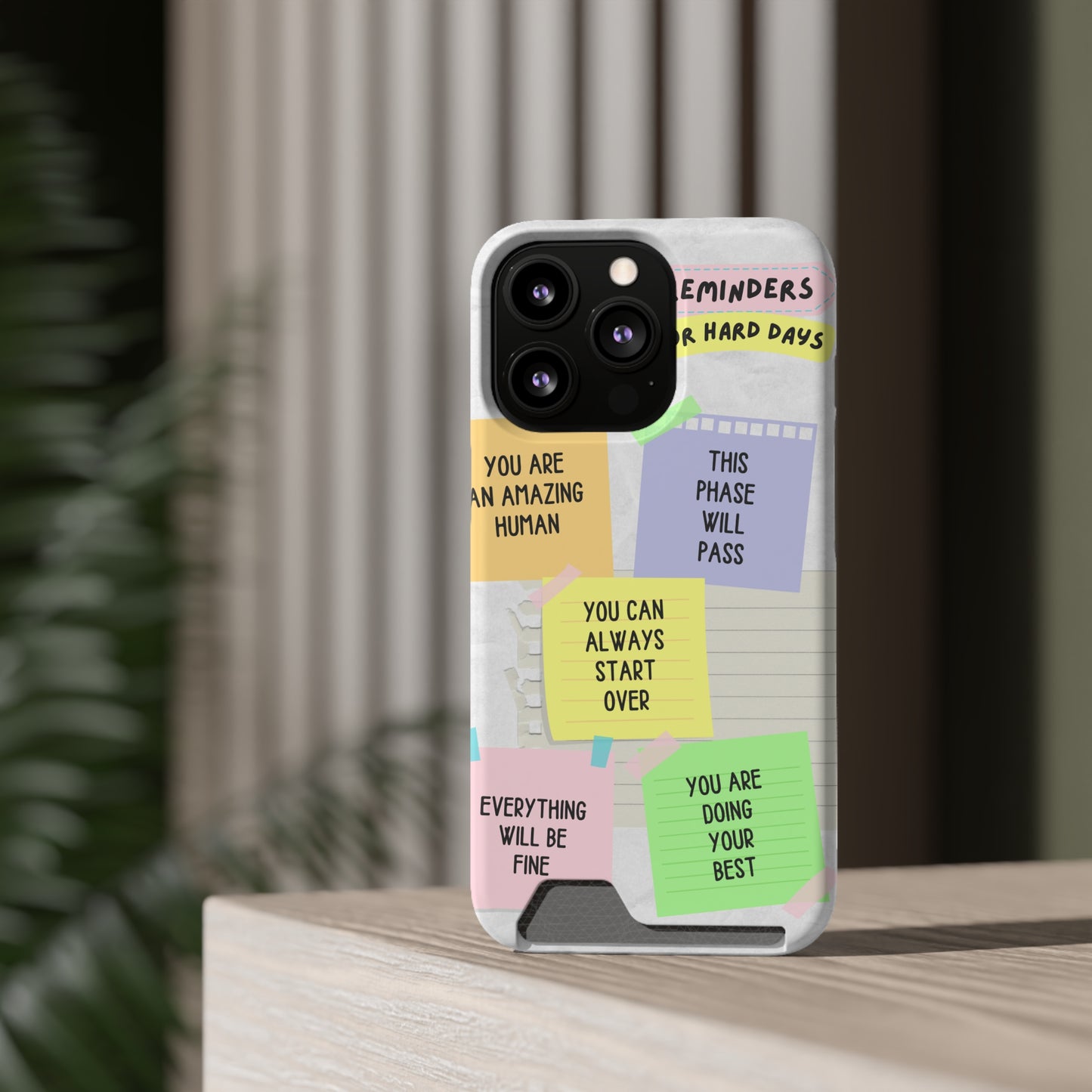 Motivational Phone Case With Card Holder