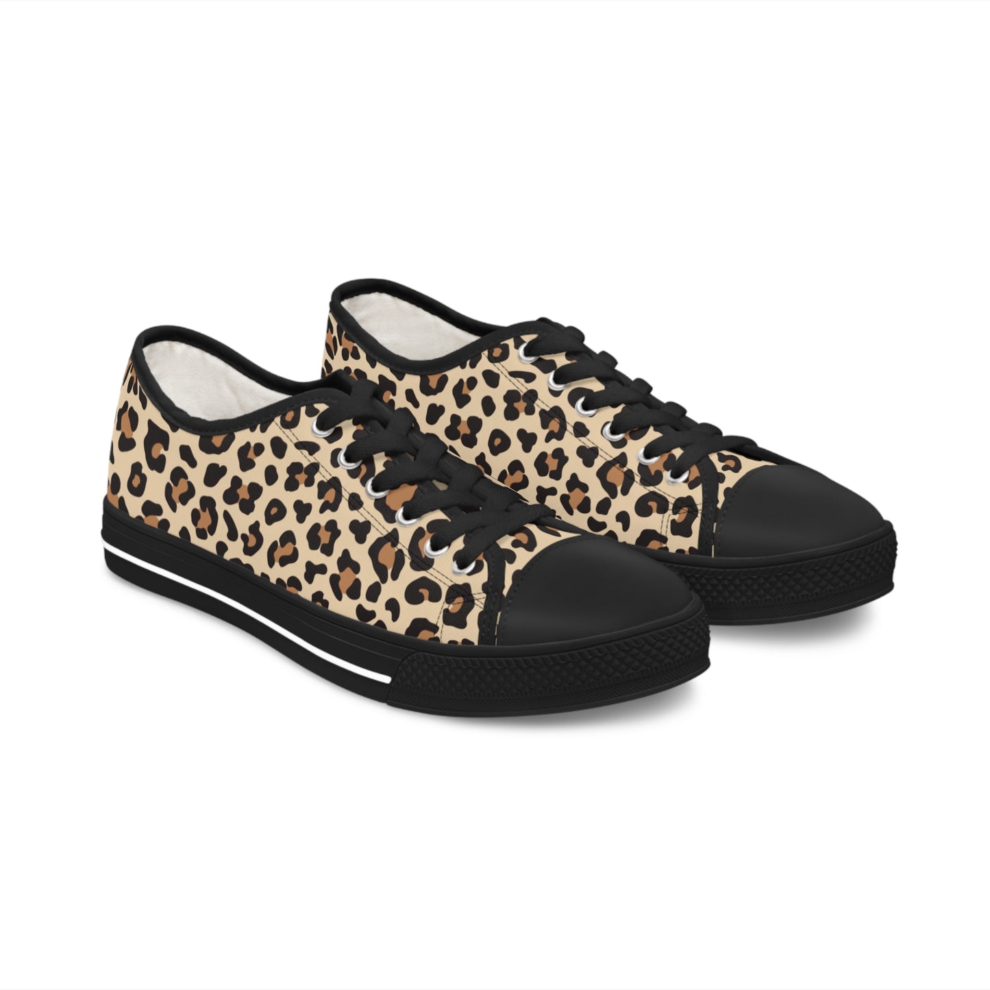 Leopard Print Women's Low Top Sneakers