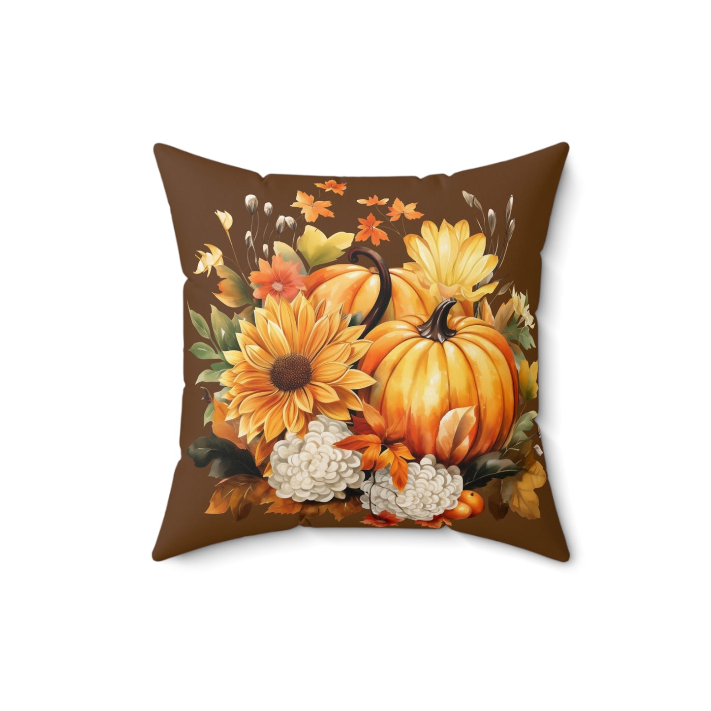 Fall Spun Polyester Square Pillow