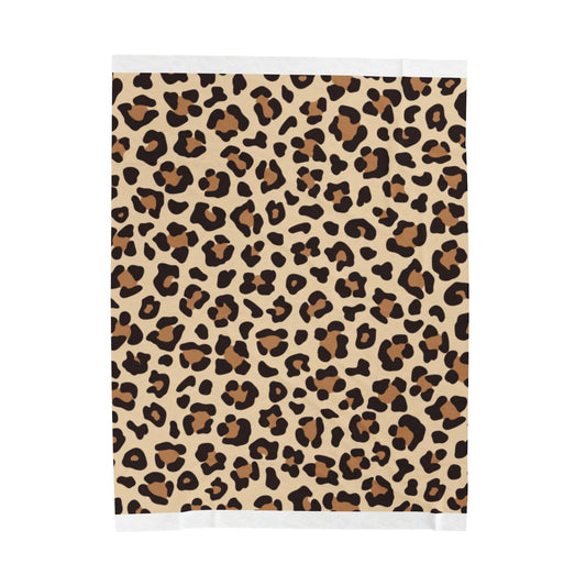 Leopard Print Velveteen Plush Blanket