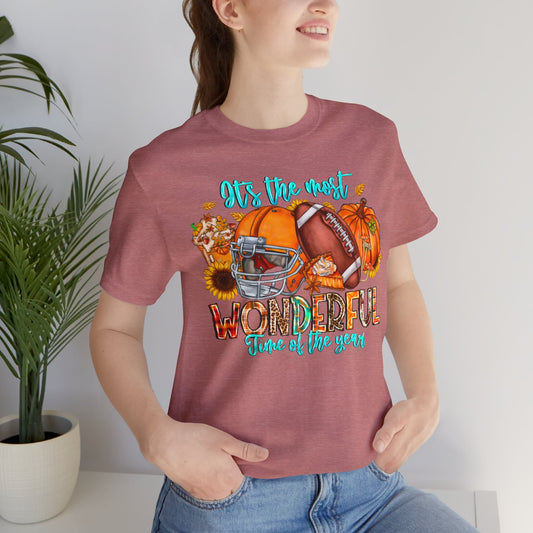 Fall Football Short Sleeve Tee