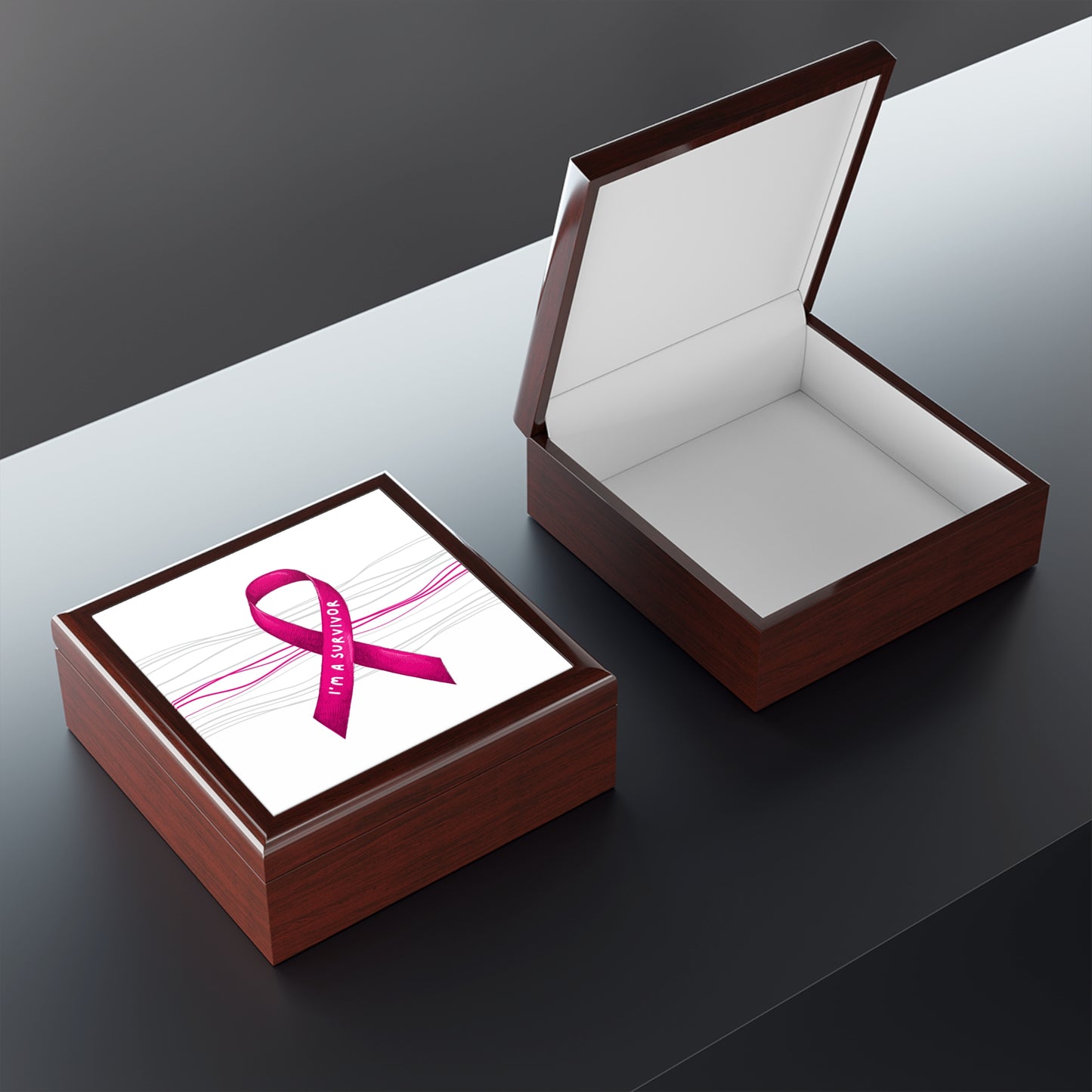 Breast Cancer Jewelry Box