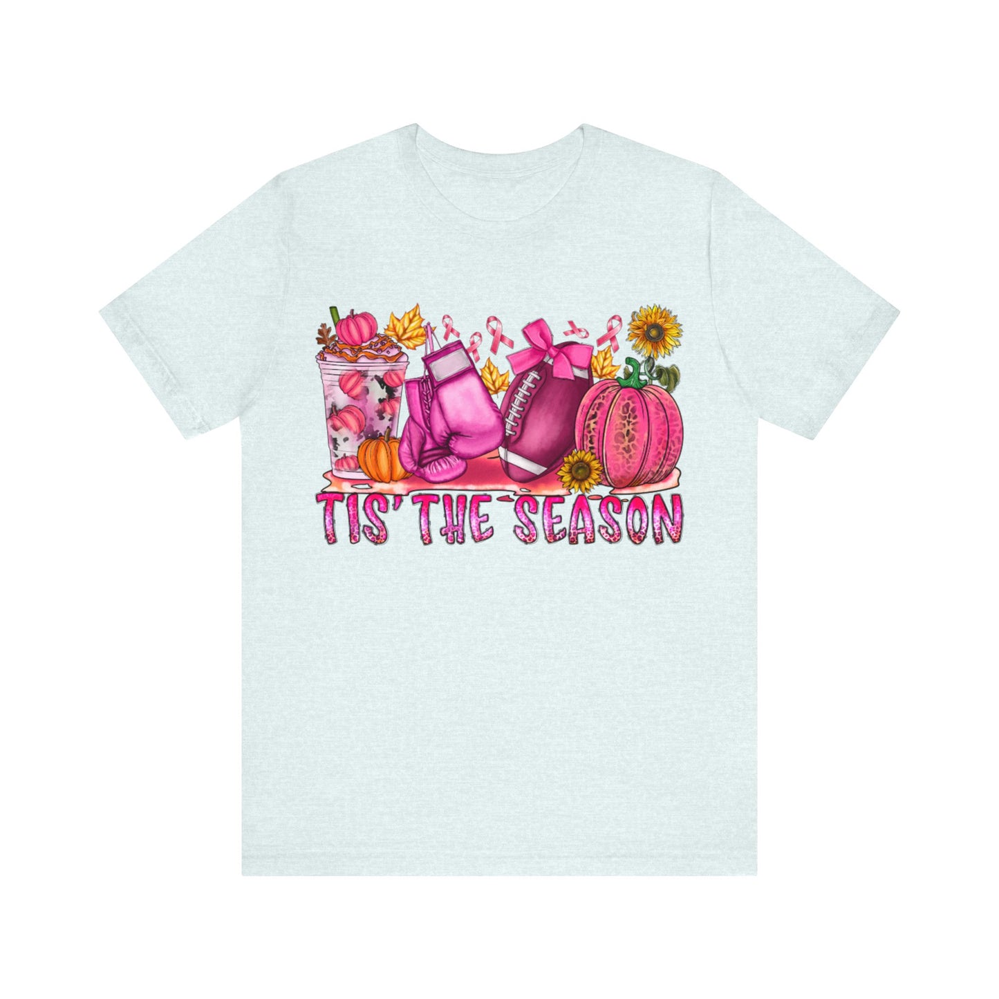 Fall Football Breast Cancer Short Sleeve Tee