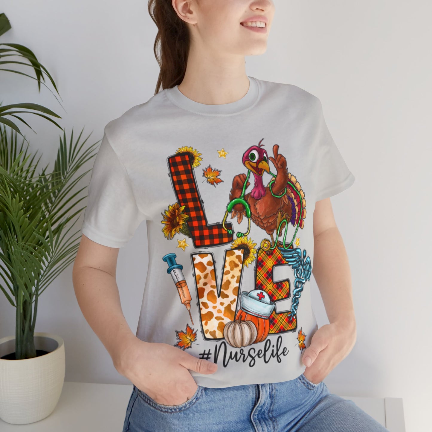 Thanksgiving Nurse Short Sleeve Tee