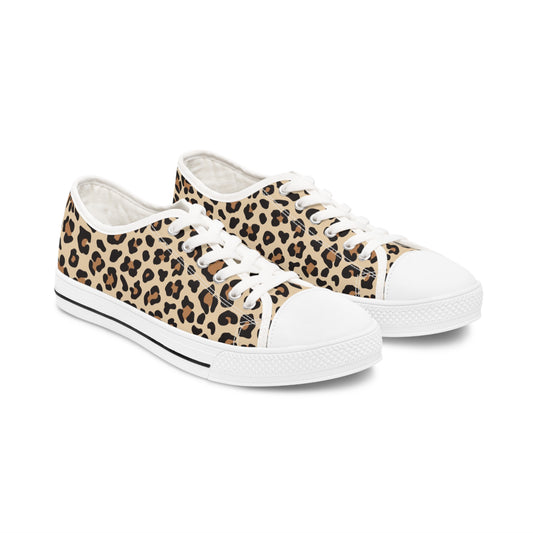 Leopard Print Women's Low Top Sneakers