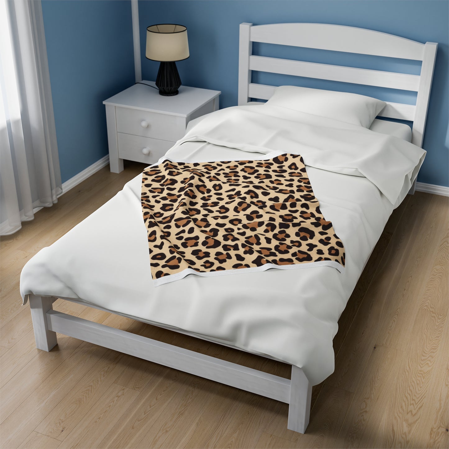 Leopard Print Velveteen Plush Blanket