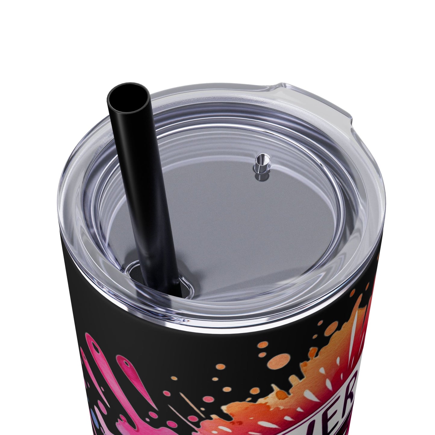 “Sparkle” Skinny Tumbler with Straw, 20oz