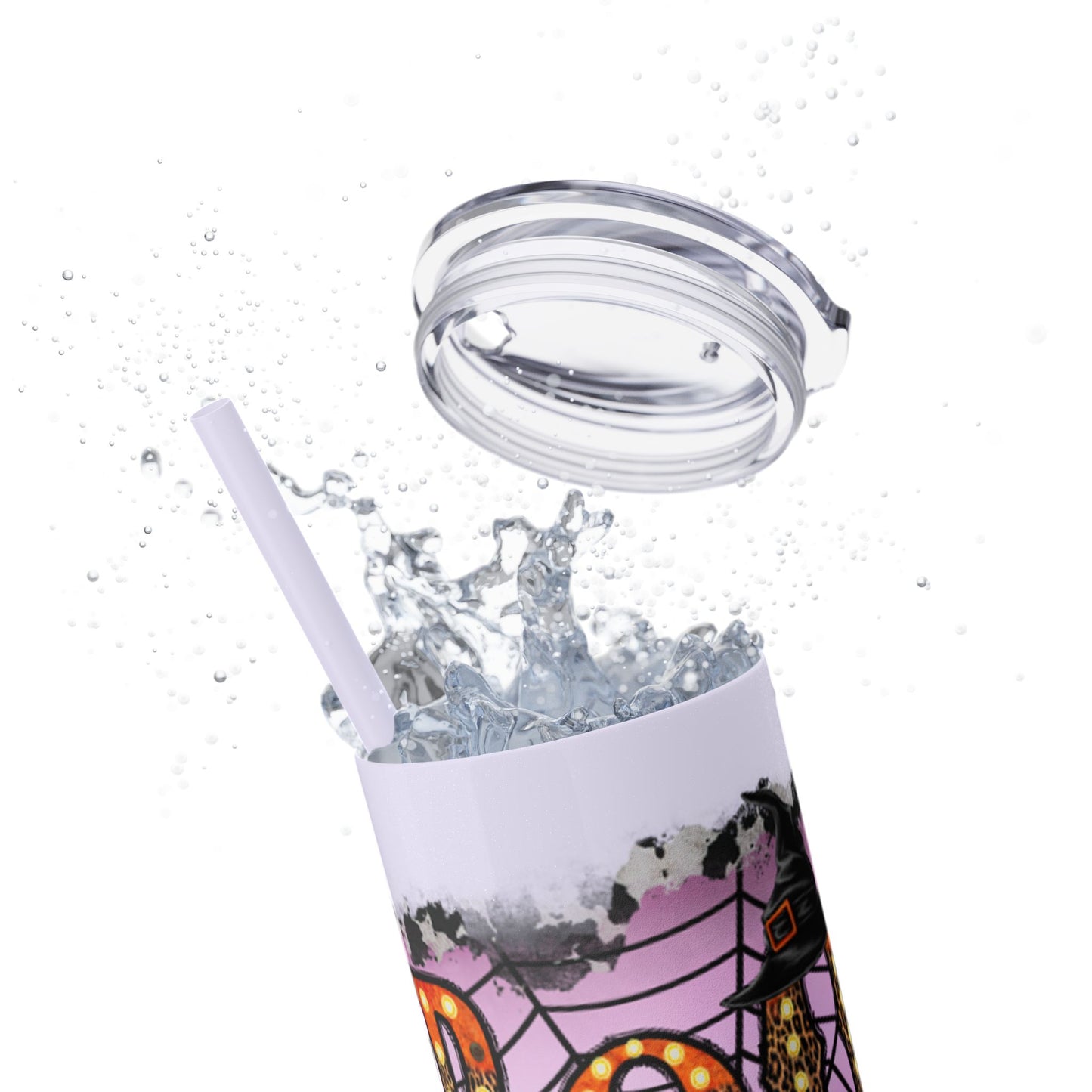 Halloween Boo Skinny Tumbler with Straw, 20oz