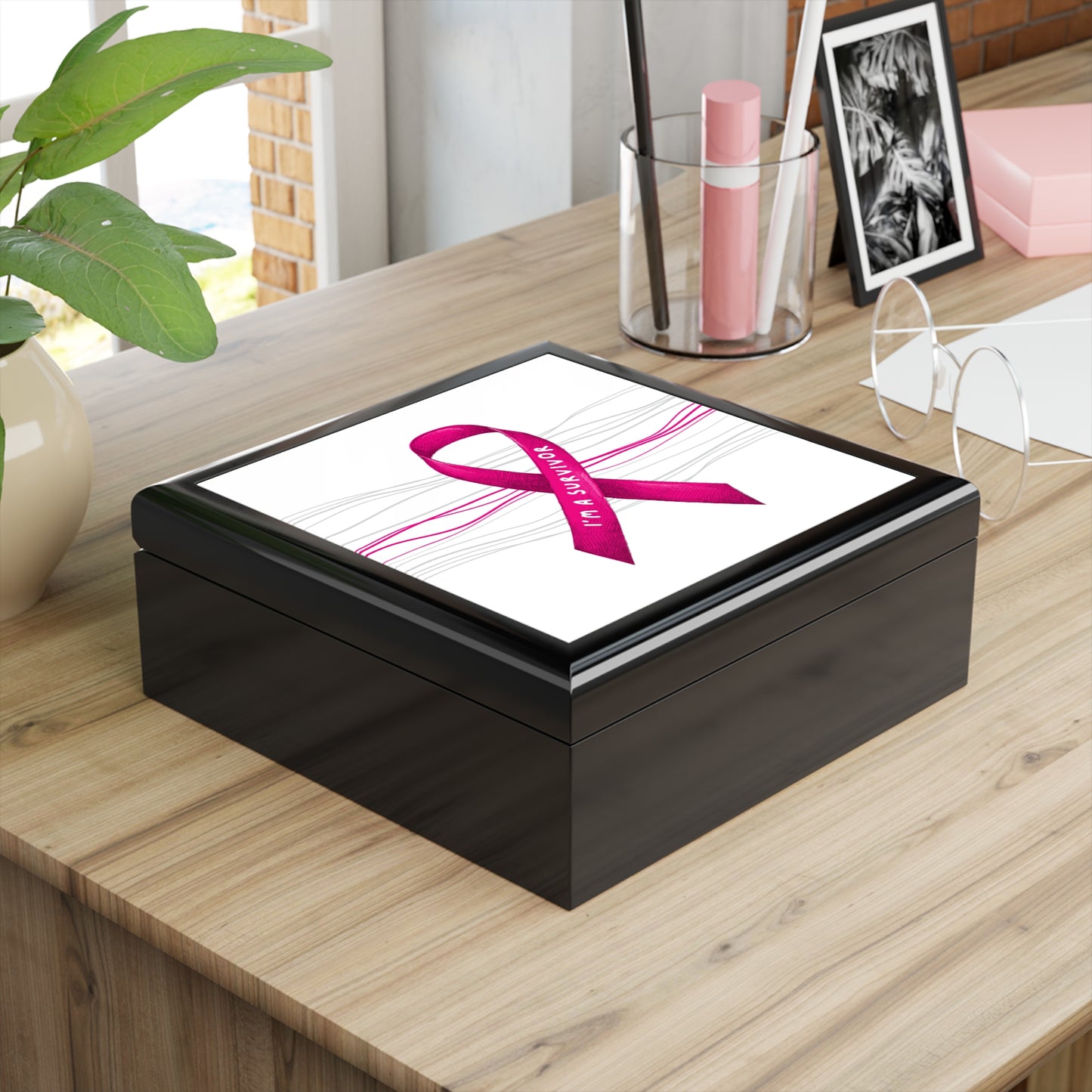 Breast Cancer Jewelry Box