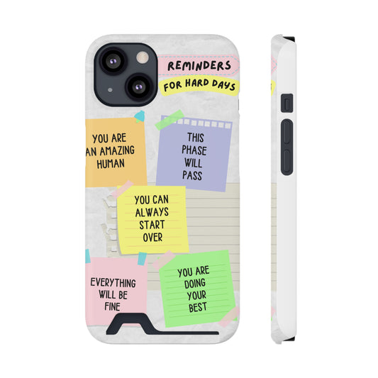 Motivational Phone Case With Card Holder